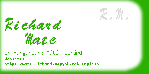 richard mate business card